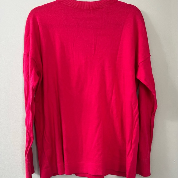 Hot Pink Gap V-Neck Sweater - Picture 3 of 8